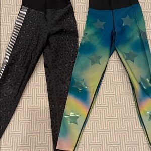 Ultracor Black and Multicolor Star Leggings